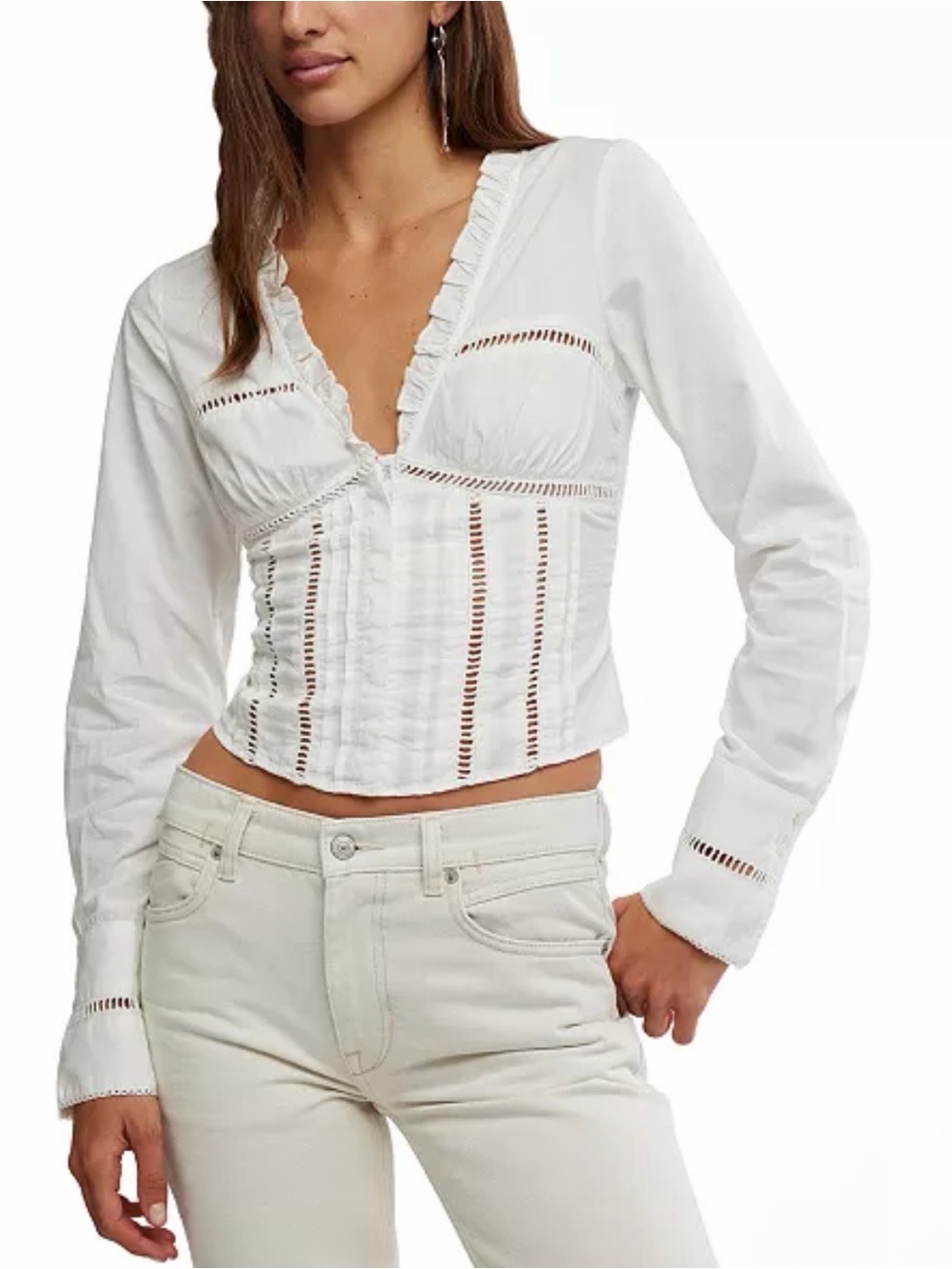 Free People Frankie V-Neck Corset Top